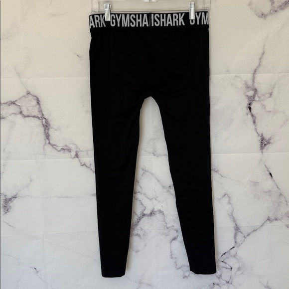 GYMSHARK Fit Seamless Leggings Size Medium Black/White - Picture 8 of 11
